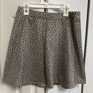 Zara Black and White Mini A-line Skirt